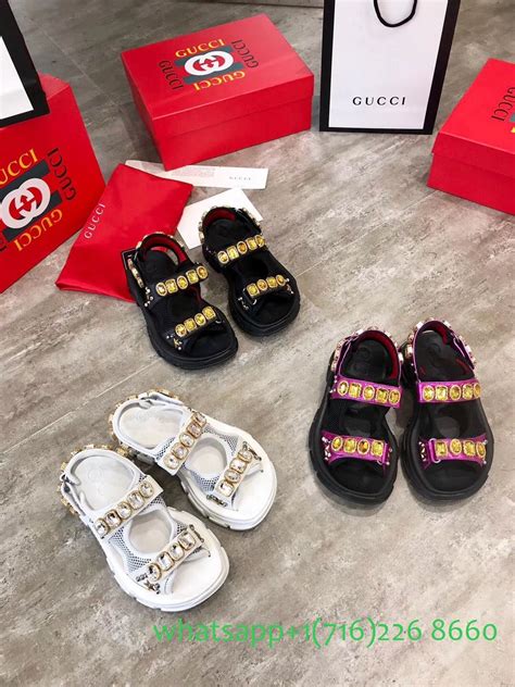 gucci sandals diamond|authentic Gucci sandals women.